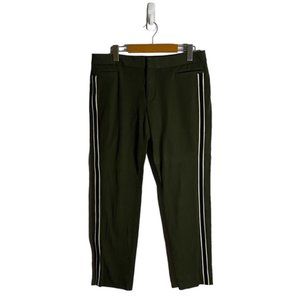 Banana Republic Women's Olive Green Striped Sloan Ankle Pants